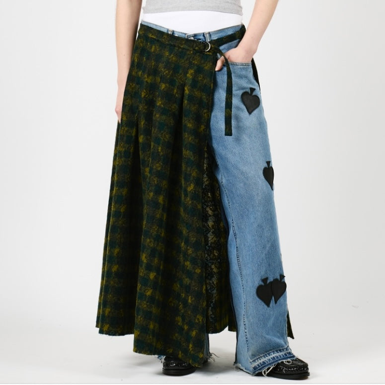スカート \"Organic Shrink Lacee Panel Skirt\" Little$uzie / Organic Shrink Lacee Panel Skir |