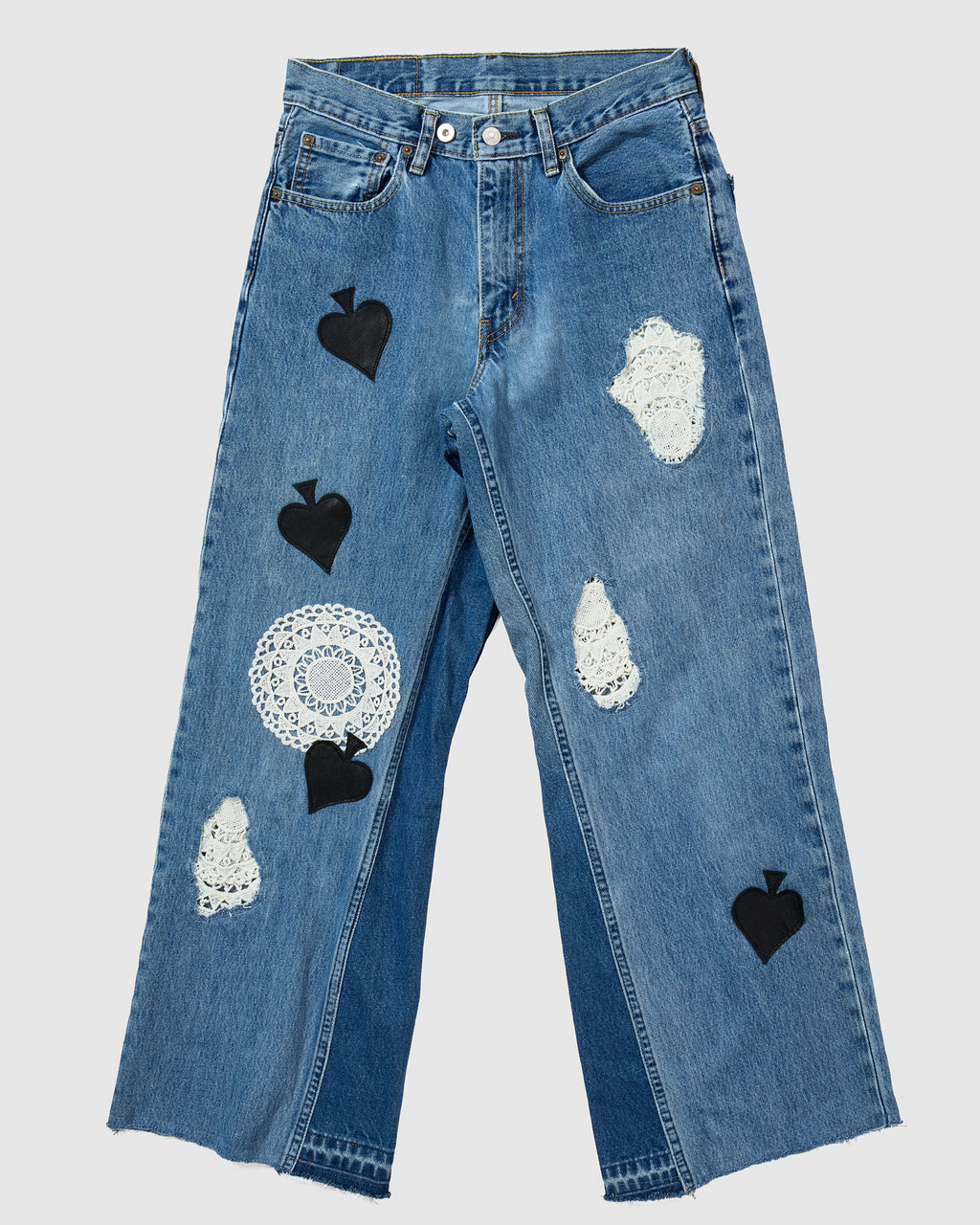 LACE PATCH BUGGY REMAKE DENIM 32inc-C – TanC TOKYO