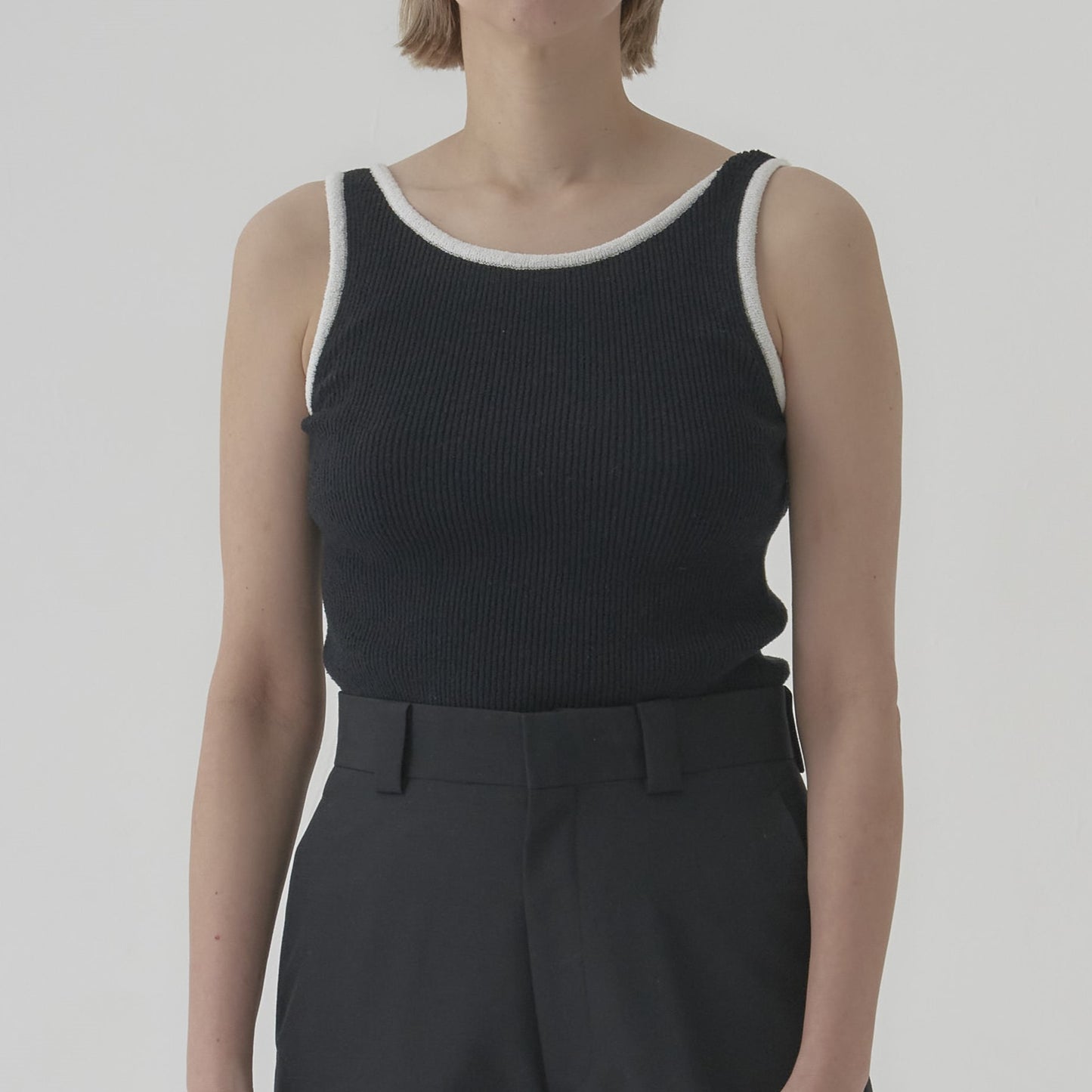 RIB SKIN SUIT BLACK