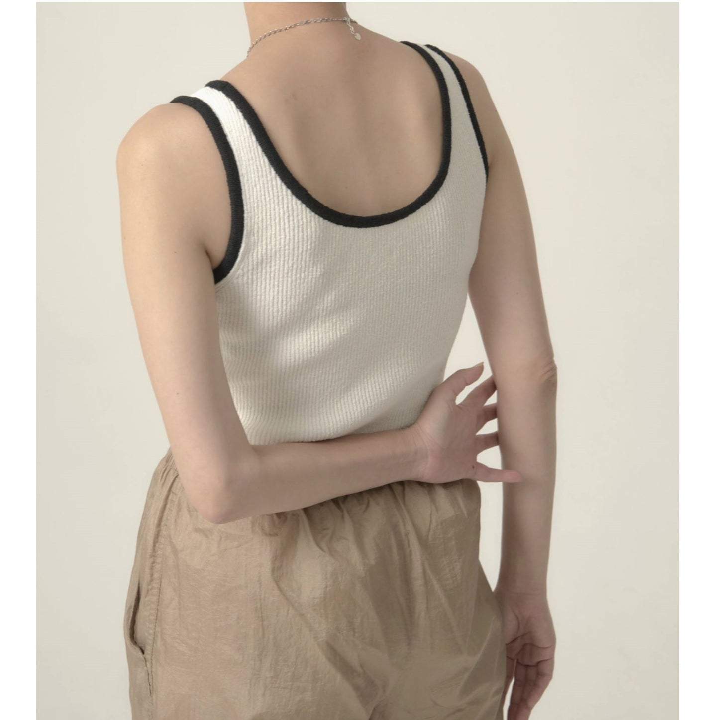 RIB SKIN SUIT WHITE