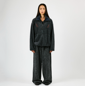 FLEECE W ZIP PULLOVER
