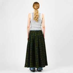 LACE CHECK COVER SKIRT