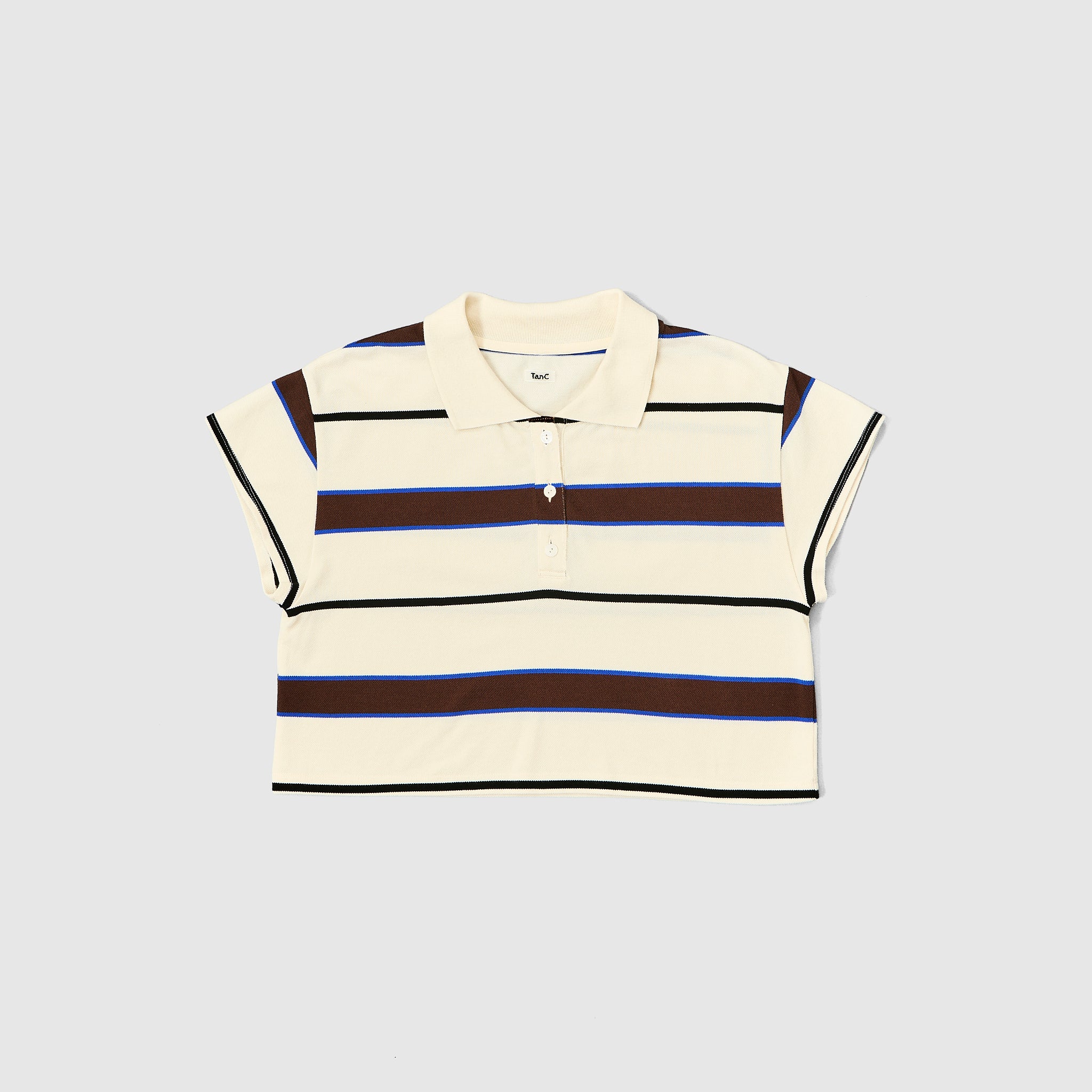 PIQUE BORDER SHORT POLO – TanC TOKYO
