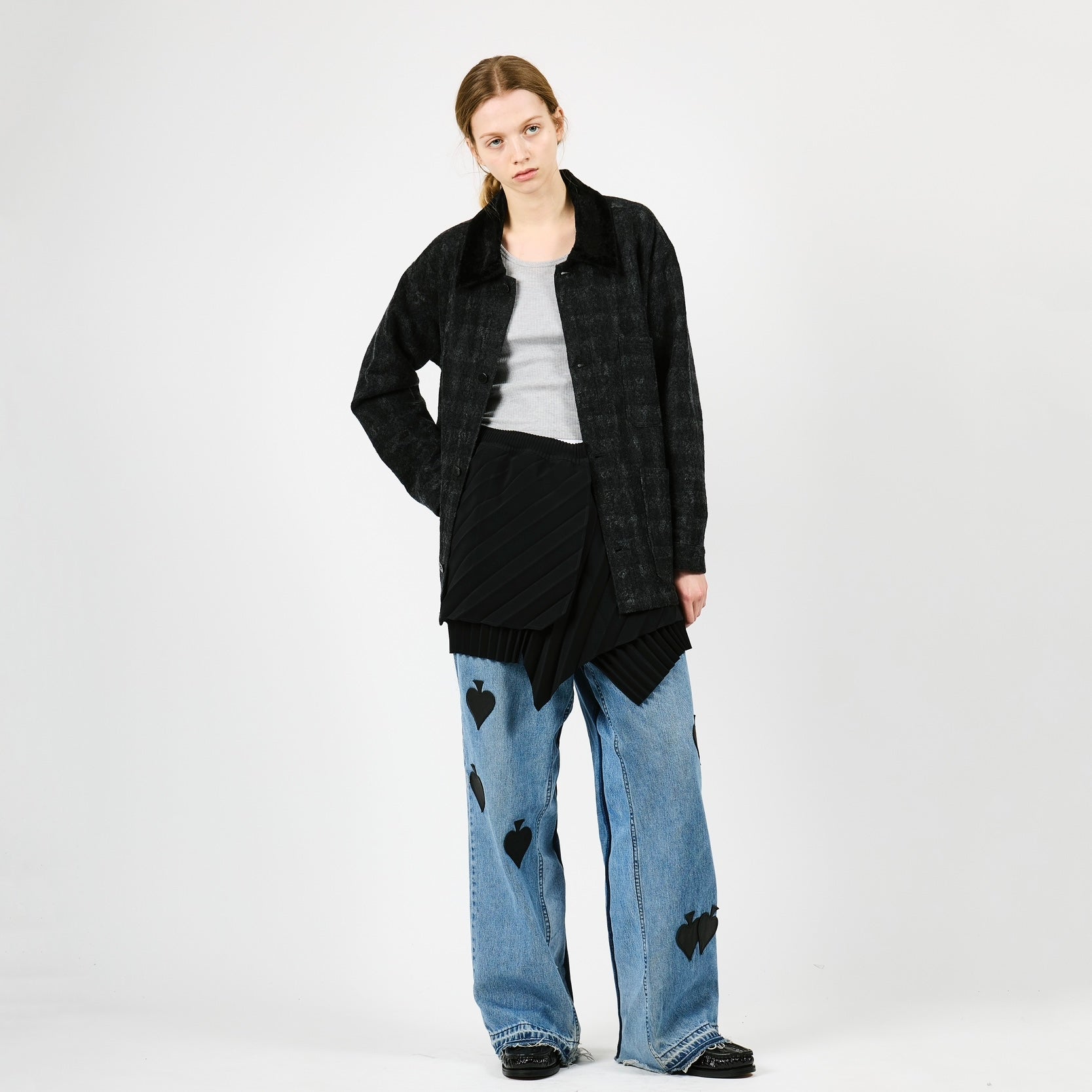 LACE CHECK COVERALL