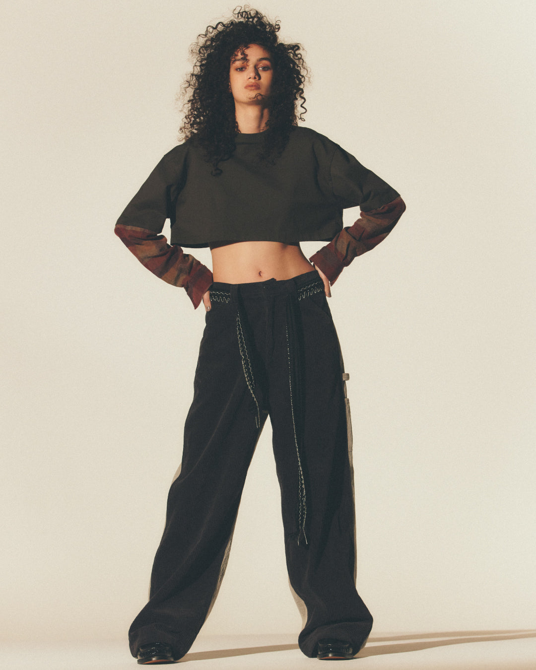 PANEL CORDUROY WORK PANTS