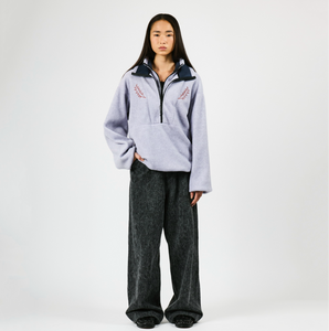 FLEECE W ZIP PULLOVER