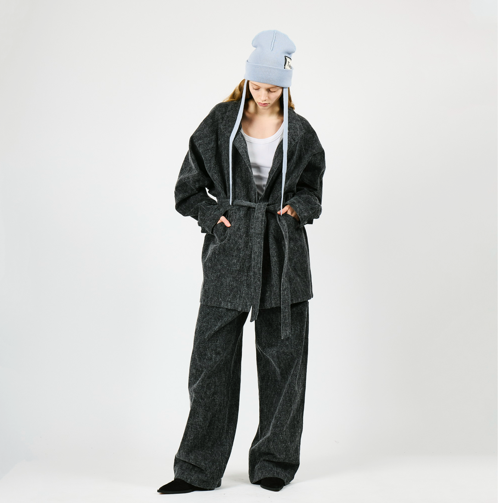 BLUSHED INDIGO DENIM PAINTER PT