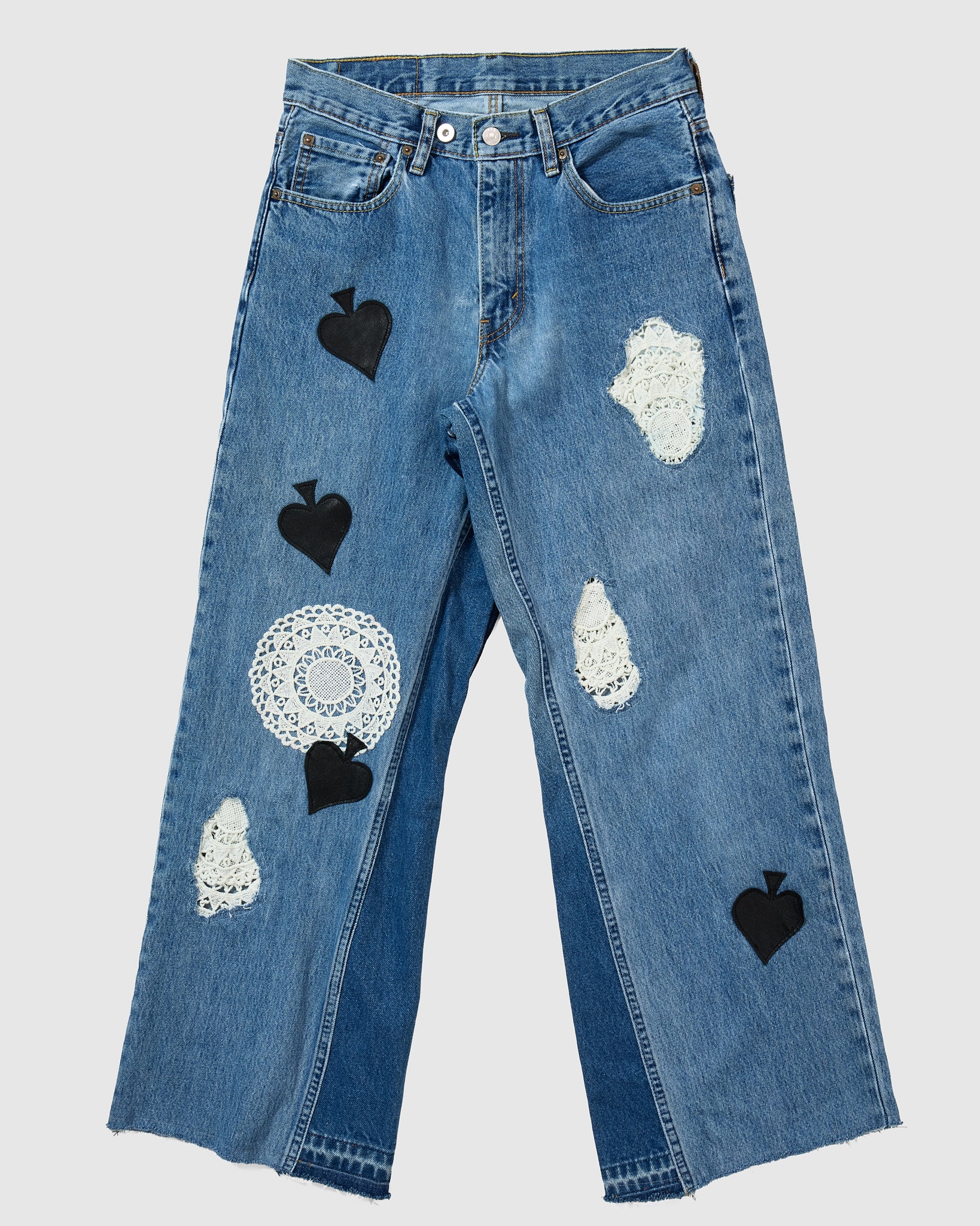LACE PATCH BUGGY REMAKE DENIM 32inc-C – TanC TOKYO