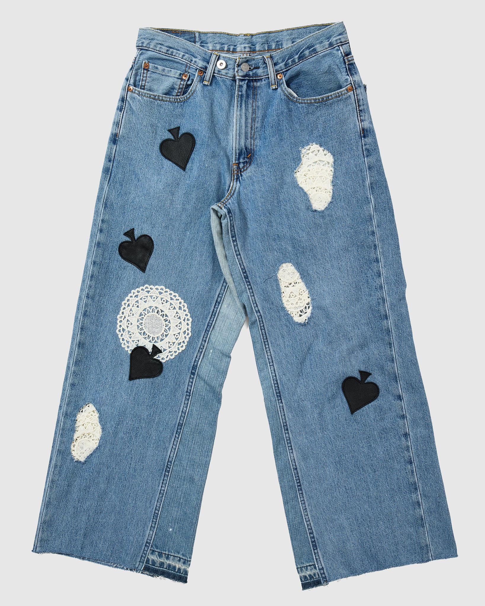 LACE PATCH BUGGY REMAKE DENIM 32inc-D – TanC TOKYO